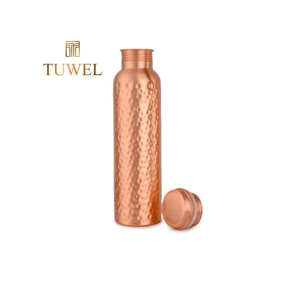 Copper Water Bottle - 99% Pure Copper Verified