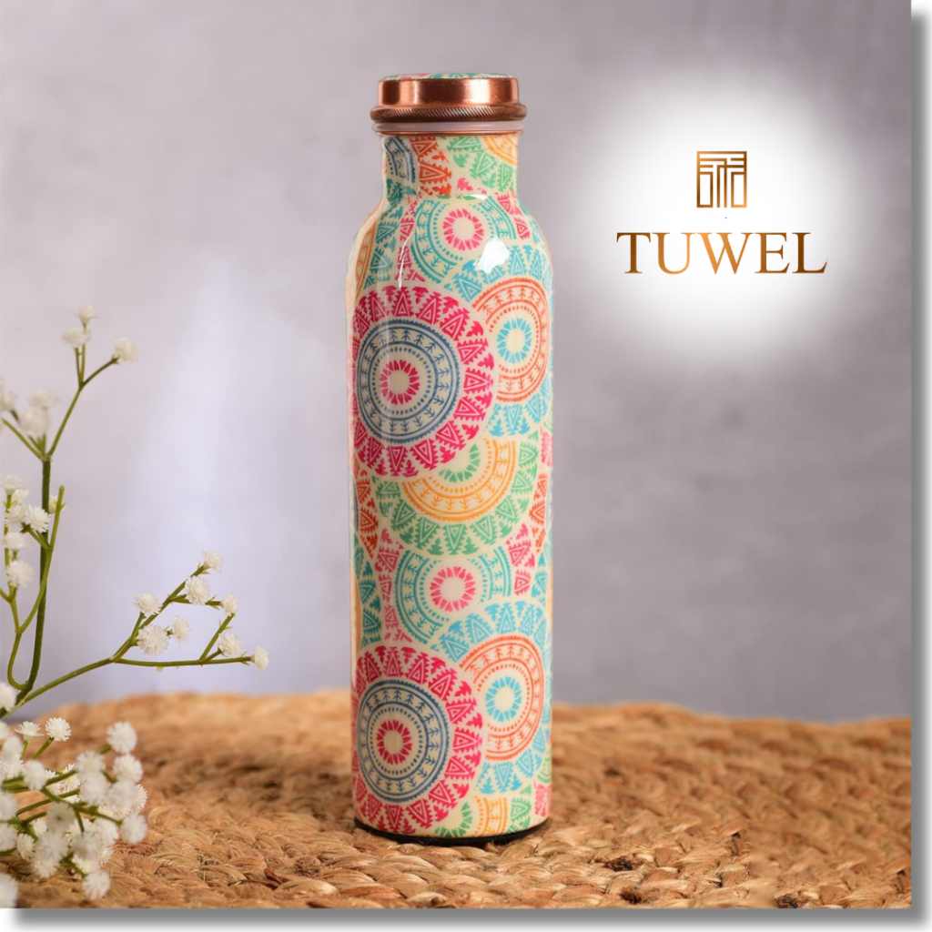 printed tuwel copper bottle